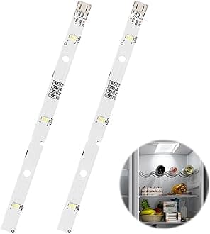 2PCS LED Light Strip for RONGSHENG/HISENSE Refrigerator Fridge Light Bar E349766 MDDZ-162A 1629348 DC12V 2W, Replacement Fridge Bulb Compatible with Kenwood Fridge KIFF5017 KIFF5020 KIFF7017 KIFF7020