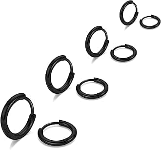 316L Surgical Steel Hoop Earrings, 6mm-20mm Huggie Earrings Men Hypoallergenic, Small Sleeper Mens Hoop Earring Cartilage Earring for Women 20G 18G