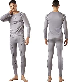 MAXHEAT Mens Thermal Underwear Long Johns Set with Fleece Lined