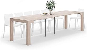 - First, Extendable Console Table 17.7(120) x35.4 in, Pearled Elm, Made in Italy