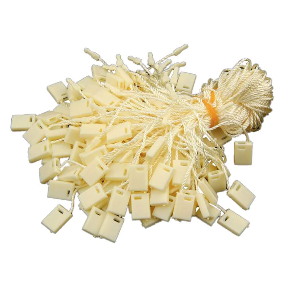 1000 PCS Hang Tag String Snap Lock Pin Loop Tie Fasteners,Polyester String White Hanging String White String Hang Tag String
