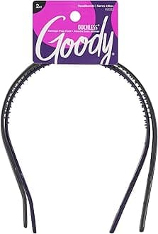 Ouchless Flex Thin Pressure-Free Headband , Assorted Colors - Soft and Strong for a Comfortable Fit - for All Hair Types - Pain-Free Hair Accessories for Women and Girls 2 Count (Pack of 1)