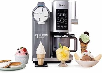 Ninja CREAMi Scoop and Swirl Soft Serve and Ice Cream Maker with 2x Tubs, 13 Functions, Makes Ice Cream, Soft Serve, Gelato, Sorbet, Milkshakes and More, Mix-In Option, Platinum Silver, NC701UK