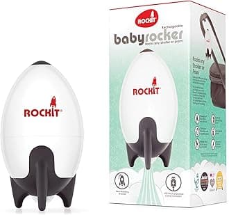 Rocker Rechargeable Pram Rocker - Baby Pushchair Rocking Device, Soothing Motion for Stroller or Buggy, Adjustable Speed, 60 Minute Timer, Universal Fit