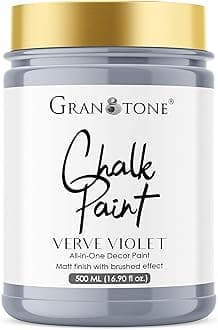 GRANOTONE Chalk Paint for Furniture, Home Decor, Crafts - Eco-Friendly - All-in-One - No Wax Needed- 500 ML (FRENCH GREY)