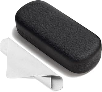 Glasses Case Large Hard Shell Eyeglasses Case PU Leather Protective Case for Sunglasses Eyeglasses