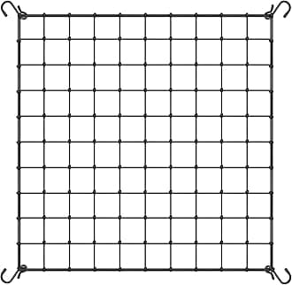 VIVOSUN 5 x 5Ft. Elastic Trellis Netting with 4 Hooks for Climbing Plants, Vegetables, Fruits, and Flowers, 1-Pack