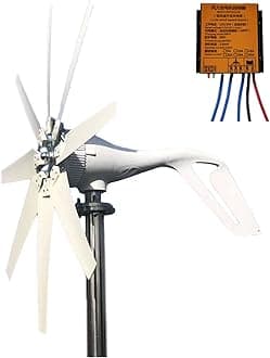 Wind Turbine Generator 12V 1000W 8 Blade Wind Industrial Machinery Equipment with Charge Controller Power Generation Kit for Home Use,1000W