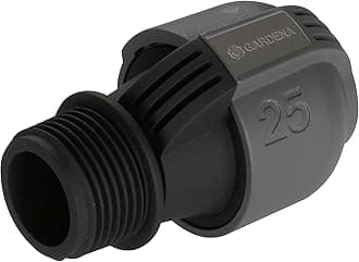Sprinklersystem Connector: Adaptor for pipe connections to irrigation valves and for direct connection to the domestic water supply, 25 mm x 1” male thread (2763-20), 2763-U