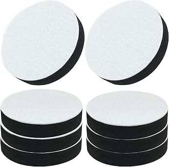 8 Pcs Round Furniture Bed Risers, Self-Adhesive Sofa Tables Risers Adds 1/2" Height with Felt Pad (Black, 3.50" Width)