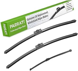 PARRATI® High Performance Premium All-Season Automotive Windshield Wipers with Rear Wiper Blades Replacement for Volkswagen Touareg Porsche Cayenne,Easy DIY Install 26"+26"+14" (Set of 3)