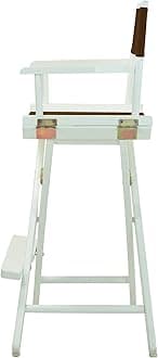 Casual Home 230-01/021-45 Director Chair 30" - Bar Height WhiteFrame/Brown Canvas