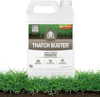 Thatch Buster Lawn Aerator & Grass Dethatcher (1 Gallon) – All-Natural Liquid Soil Loosener & Conditioner for Green Grass – Healthy Soil in 45 Days – Covers Up to 32,000 Sq Ft