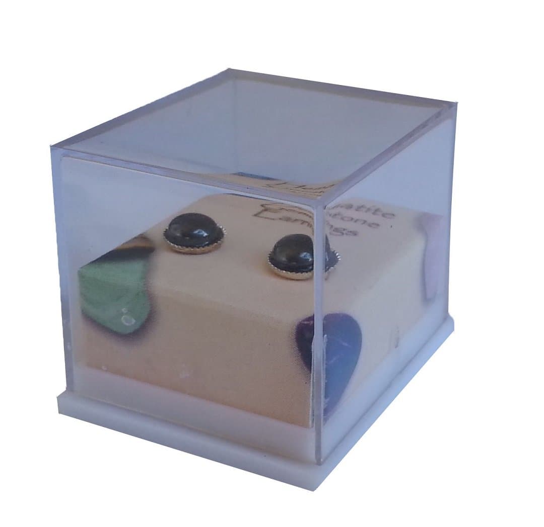 Natural Gemstone Hematite Stud Earrings