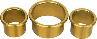 Hair Dryer Holder, Salon Hair Styling Station Organizer, 3pcs (Golden, Stainless Steel, Heat & Burn Resistant, Diameter: 3'' & 2'')