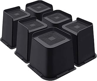 Bed Risers 6 Inch Heavy Duty, Furniture Risers for Bed Desk Table Sofa Couch,Oversized Bed Lifts Risers,Support up to 5000 Lbs(6 Pack Black)