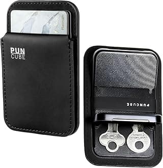 PUNCUBE Men’s Card Holder Wallet,Slim Minimalist Wallet With Key Holder and Phone Stand, Key Wallet, Rfid Blocking Wallet