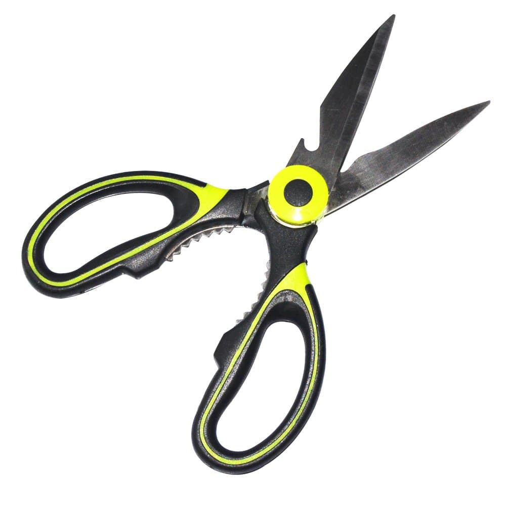 Kitchen Scissors Shears – AMPHOW Multi-Purpose Ultra Sharp Knife with Opener for Chicken,Poultry,Fish,Vegetables,Fruit, Lobster, Crab, Ribsand and Barbecue, Green Black