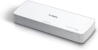Canon imageFORMULA R10 - Portable Document Scanner, USB Powered, Duplex Scanning, Document Feeder, Easy Setup, Convenient, Perfect for Mobile Users, White