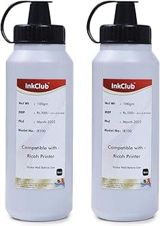 Toner Powder Refill Bottle Compatible for Ricoh Printer 100Gm (Black)- Pack of 2