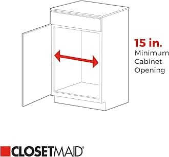 ClosetMaid 53052 14-Inch Wide Cabinet Organizer, White