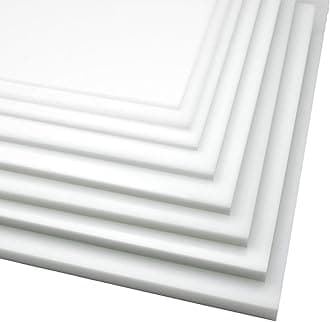 BuyPlastic Natural White HDPE Plastic Sheet 1/4" Thick, Size 6" x 12", High Density Polyethylene Board, Actual Dimensions 5.75" x 11.75"