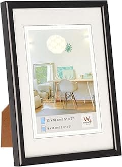 Picture Frame Black 50 x 70 cm with Art Glass, New Lifestyle Plastic Frame KVX070B