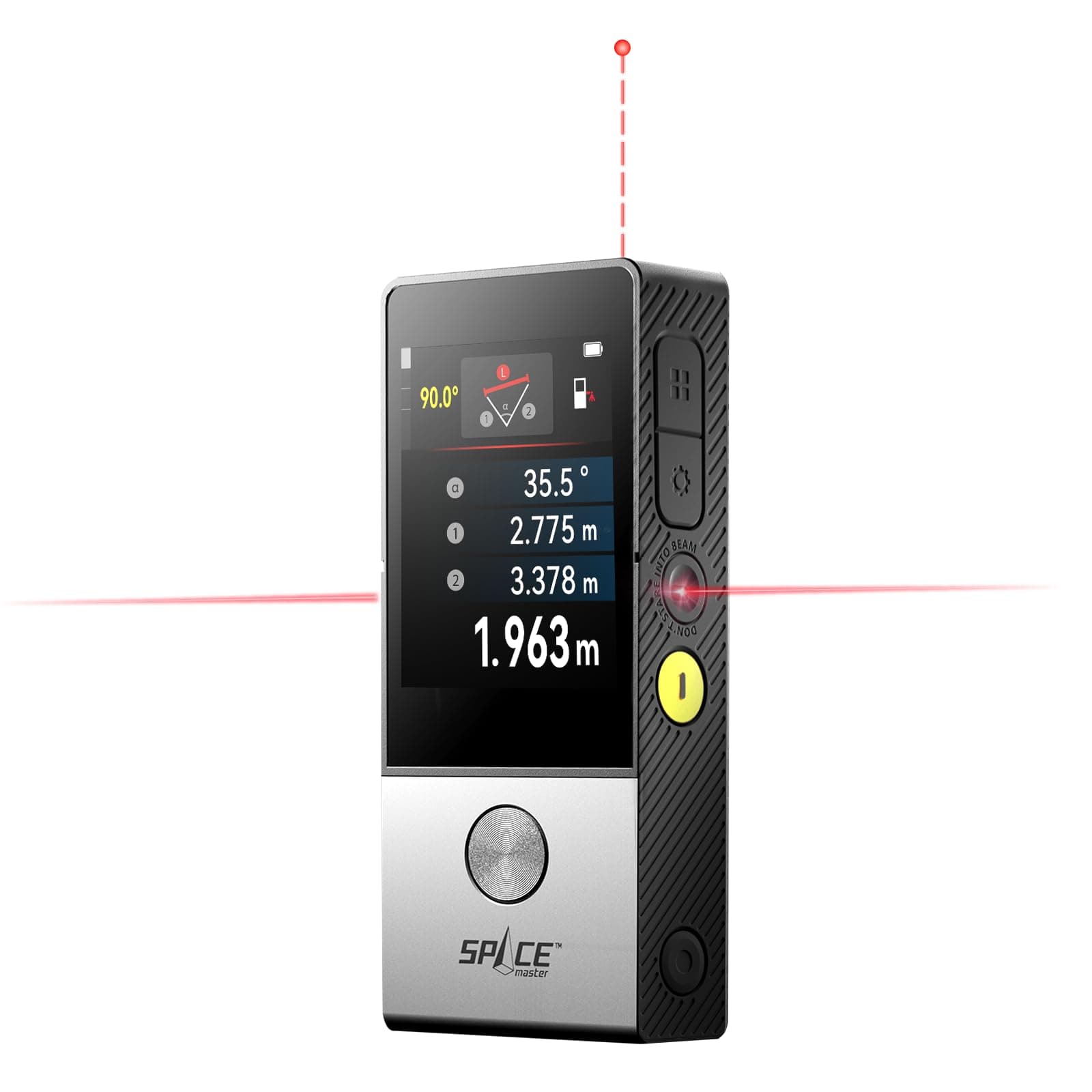 MiLESEEY D9 Pro Laser Distance Meter with Visual Aligning Indicator, 100 m Professional Laser Measurement Tool w/IPS Touchscreen Interface, 14 Measuring Modes | P2P | Live Angle Display | APP Sync