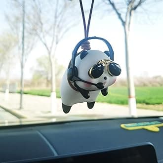 MAKINGTEC Car Hanging Accessories, Panda Car Pendant Interior, Rearview Mirrors Charms Ornament, Hanging Accessories, Decoration Charm Pendant, Suspension Decoration