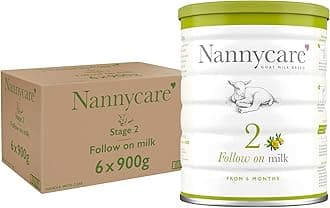 Nannycare Stage 2 Goat Milk Follow-On Baby Formula for 6-12 Months - Natural Nutrition for Babies, Gentle Goat Milk Baby Formula Powder with Vitamin D - 900g (Pack of 6)