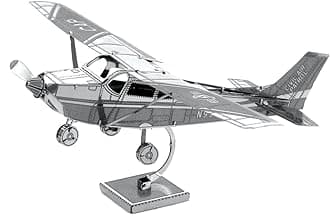 fascinations Fascinations Cessna 172 Airplane 3D Model Toy Kit, multicolor