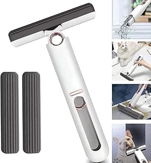 Mini Mop for Kitchen, Floor, Glass, Car & More - 2 Sponges, Self Squeeze, Strong Absorbent, Wet & Dry Use, Multicolour, ABS & Sponge Material