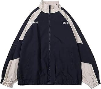 Wyeysyt Women Windbreaker Jacket Y2k Varsity Jackets Oversized Vintage 90s Jacket