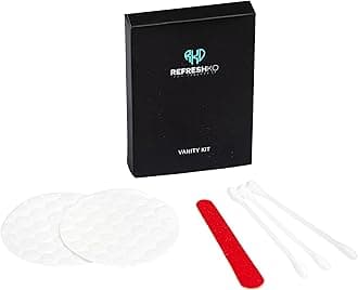 Hotel Vanity Set in box Individually Wrapped, Bulk Hotel Amenities Kit, Hotel Hospitality Set, Hygiene Products Include Cosmetic Cotton Pads, Cotton Swabs, Nail File (Paper Sticks) (50)