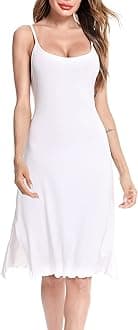 Women Full Slips Sexy Soft Slip Dress for Under Dress Spaghetti Strap Cami Slip Chemises V Neck Negligee S-XXL