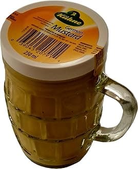 Kuhne Traditional Smooth & Mild German Mustard in Beer Mug Glass Jar 250 ml x 1