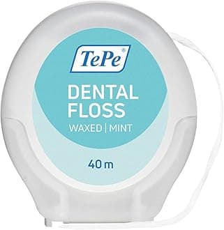 Dental Floss, Waxed Mint Tooth Floss, Strong Expanding Dental Floss, PFAS Chemical Free, 40m