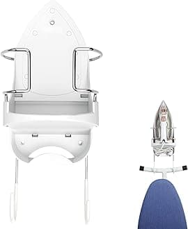 Alpinista Ironing Board Hanger Wall Mount Ironing Board Holder Wall Mount for Laundry Rooms Storage Organizer, White