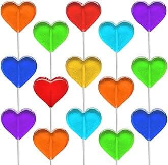 Fruidles Lollipops Mini Heart Shaped Flavored Delicious Lollipop, Individually Wrapped, 5g Lollipop (1200 Lollipops, Heart Flavor Mix)