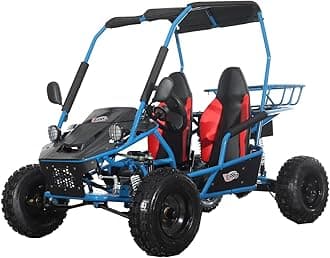 X-PRO E-Rover 2000 Electric Kids Go Kart with Reverse and Rear Disc Brake! Big 8” Wheels！ (Blue)