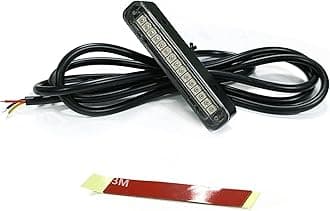 1Pcs 15 Red Leds Waterproof Motorcycle Led License Plate Light,Brake Stop Light,Tail Light,Trailer Light,Side Marker Light,Signal Warning Light for Motorcycle Scooter Bike ATV Car RV SUV