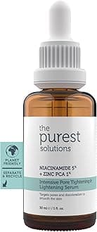 The Purest Solutions Intensive Pore Tightening & Restoring Serum (Niacinamide 5% + Zinc Pca 1%) - Natural, Safe and Effective - Vegan | Cruelty Free | Eco Friendly (30 ml)