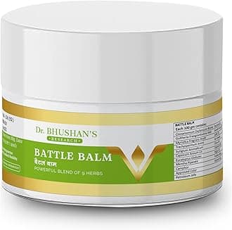 Dr. Bhushan's Research Ayurvedic Pain Relief Battle Balm 55 gm for Joints Pain, Knee Pain, Back Pain, Muscle Pain Shoulder Pain - Pack of 1