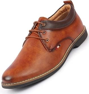 FAUSTOMen's Formal Lace Up Oxford Shoes for Office|Meetings|Daily|Comfort|Fashion|Stylish|Parties|Outdoor|Occasions|TPR Welted Sole (6-13 UK)