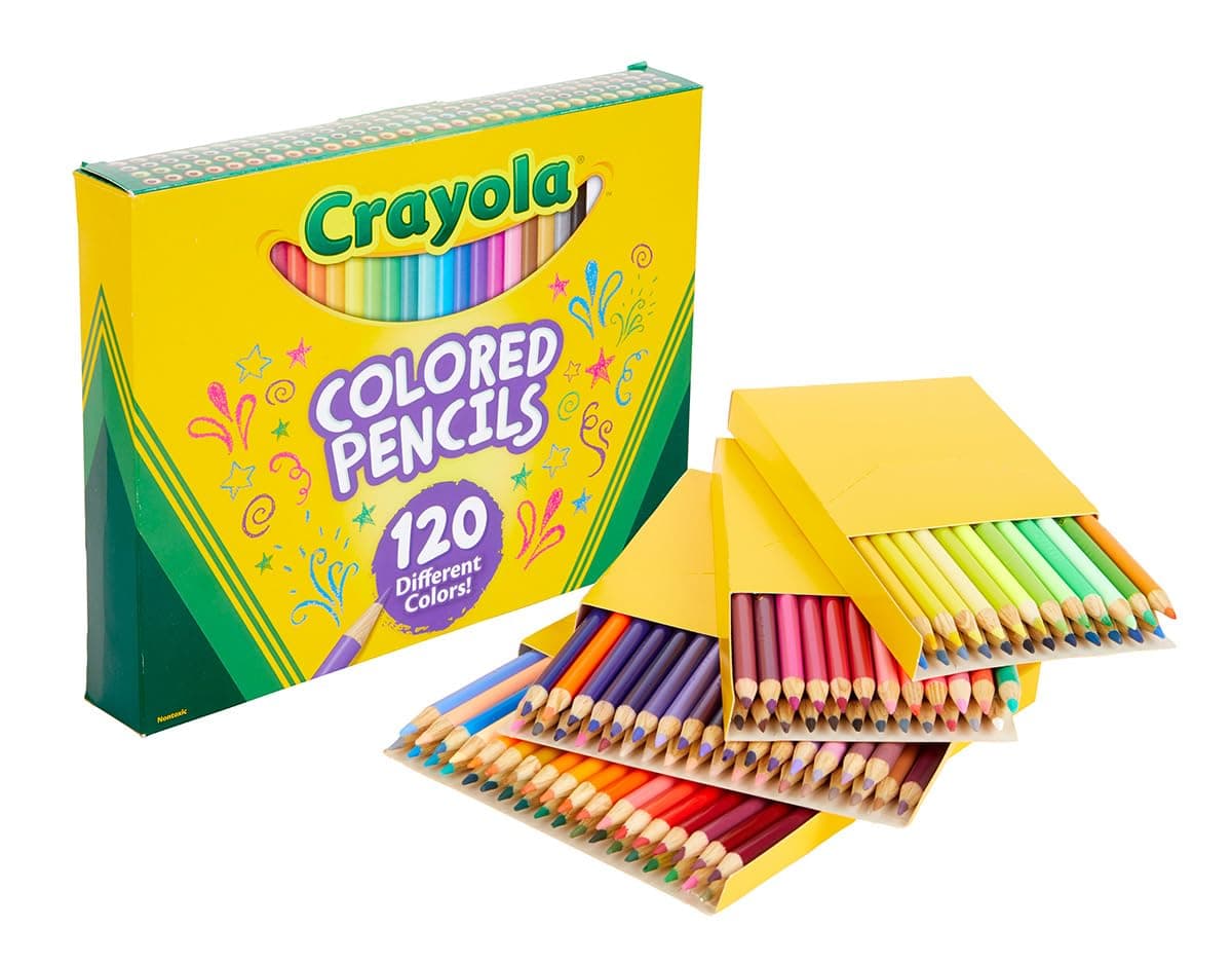 Crayola Colored Pencils Set for Kids (120ct), Coloring Book Pencils, Essential Easter Basket Stuffers, Bulk Colored Pencils for Boys & Girls, Ages 3, 4, 5