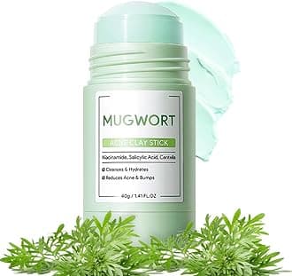 Clay Mask For Face Skincare, Blackhead Remover Face Mask with Mugwort Extract, Deep Pore Cleansing, Moisturizing, Skincare Facial Mask for Refining Pores and Controlling Oil, 40g/1.35oz