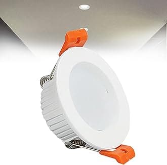 5W LED Recessed Ceiling Spotlights, 6000K Cold White Ultra Slim Panel Light, Cut Φ70-75mm, AC110-240V Round Downlights for Living Room Office, 1 Pack