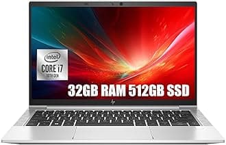 HP EliteBook 830 G7 Businesses Laptop, 13.3" FHD Laptops, Intel Core i7-10610U 1.8GHz, 32GB RAM, 512GB SSD, Backlit Keyboard, Webcam, Bluetooth, Windows 10 Pro (Renewed)