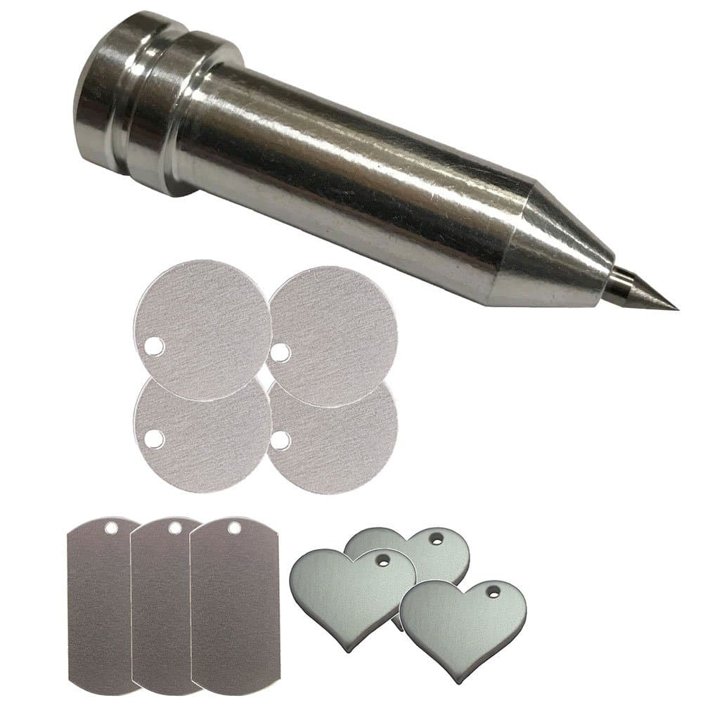 Chomas Creations Maker-Explore Precision Tip Tool and Stamping Blanks: Round, Dog Tags and Heart