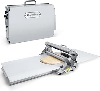 40.9''x15.5" Folding Dough Sheeter with Sheeter Board Manual Dough Roller Machine Stainless Steel Sheeter Thickness Adjustable